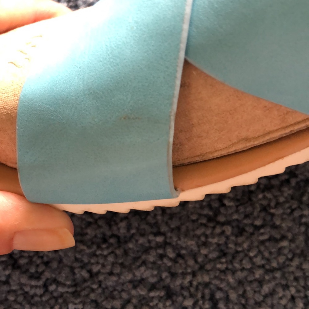 ShuShop Turquoise Sandals Sz 9 - Picture 3 of 4